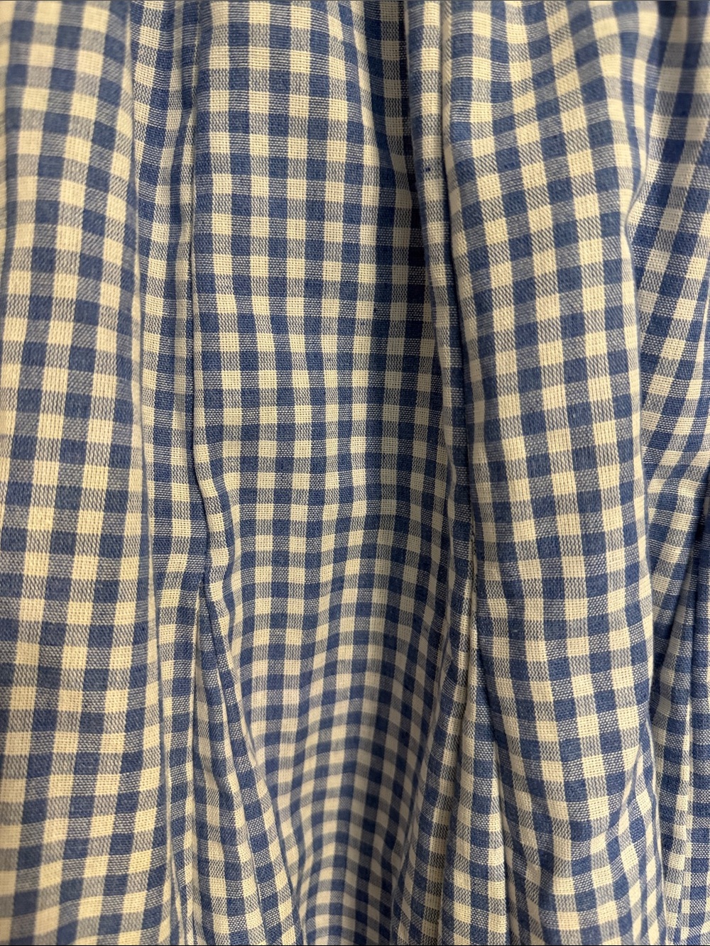 Vintage Blue and White Gingham A-Line Maxi Skirt - Picture 3 of 3